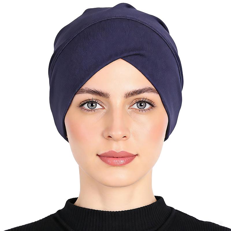 Solid Color Turban Ethnic Style Elastic Ribbon Head Scarf For Women Girls Beanie Hat Head Scarf Hair Accessories