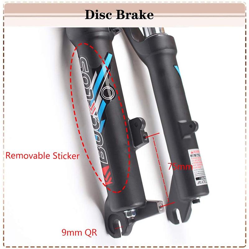 BUCKLOS Folding Bike Fork Oil Suspension 20 Inch Bicycle Fork 9*100mm Quick Release MTB BMX Forks 20in Bicycle Front Forks