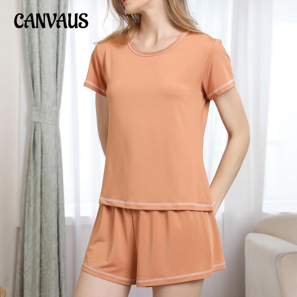 Pyjama Damen Sommer T-Shirt Shorts Bequemer Sport Freizeit Homewear Anzug