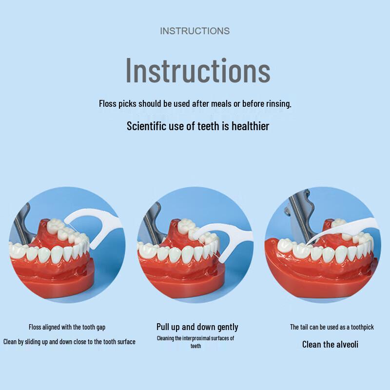 FAWNMUM Individually Wrapped Dental Floss Picks