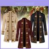 Stylish Retro Steampunk Men's Coat In Solid Colors For Halloween Fashion Events