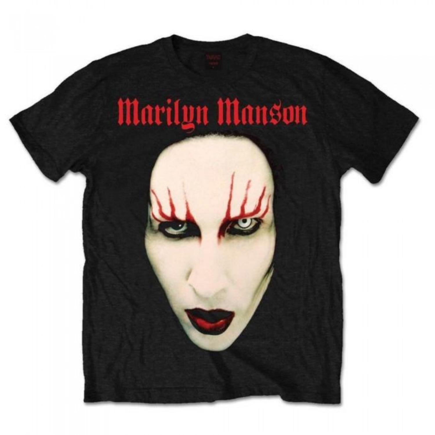Marilyn Manson Unisex Adult Red Lips Cotton T-Shirt S