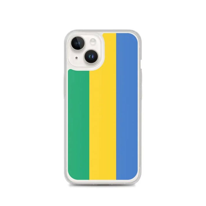 Coque pour iPhone - PIXELFORMA - iPhone 14 - Drapeau du Gabon - Silicone souple - Design léger