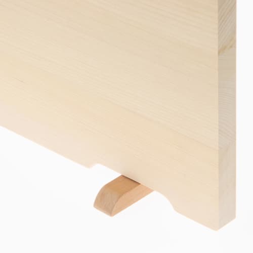 Umezawa Woodcraft Co., Ltd. Aomori Hiba Cutting Board with Stand, 36 x 20 x 1.5 cm
