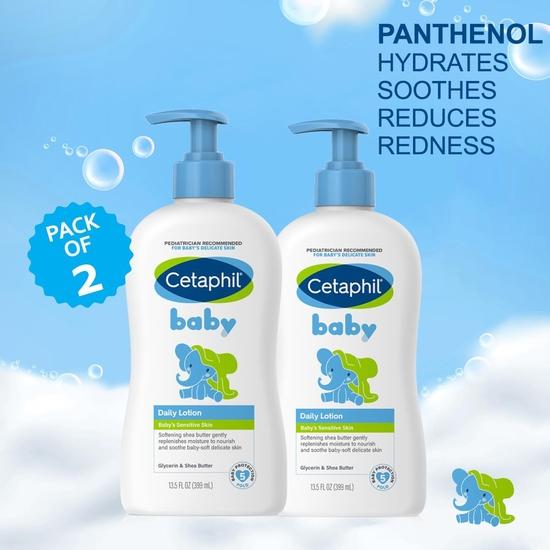 Cetaphil Baby Daily Lotion, Shea Butter, 400 ml, Pack of 2