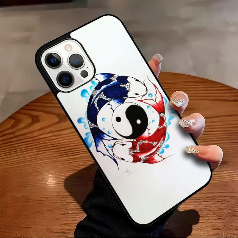Yin Yang Koi Handyhülle Für iPhone 17 Air 16 15 14 13 12 11 Pro Max Max Plus Bumper Case Cover