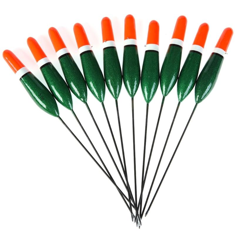 10 Stück Pose mit langem Schwanz Pose Boje Paulownia Holz Angelpose Tackle Angelpose Angelzubehör