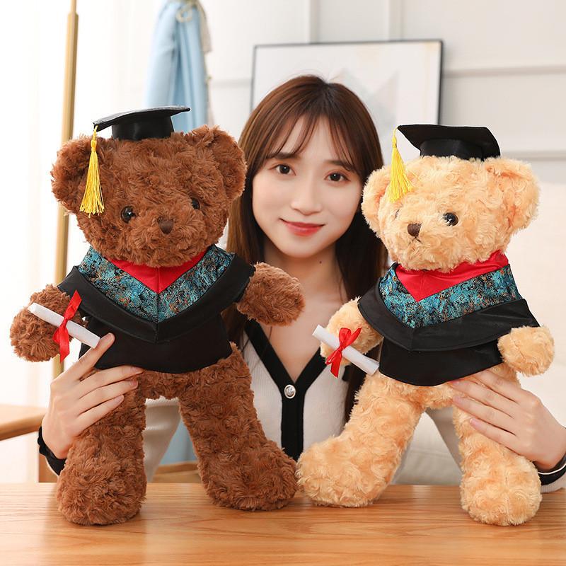 Drteddy Plush Bear Toy Cartoon Stuffed Animal Doll Decoration Gift Graduation