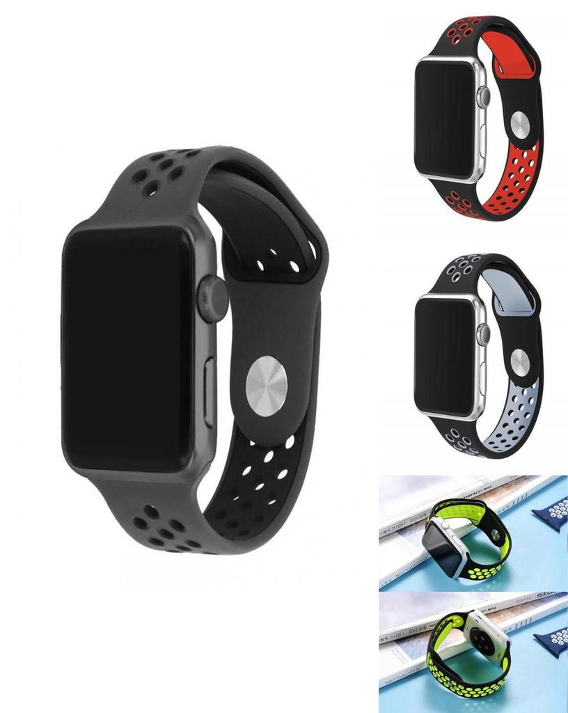 Replacement Sports Silicone Strap Watch Band For Apple Watch Iwatch 38mm 42mm