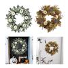 17.72inch Fall Wreath for Front Door Round with White Pumpkin for Holiday Indoor and Outdoor Living Room Housewarming Festival