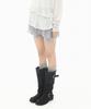 Mileko Lace Layer Wrap Skort Stone Gray