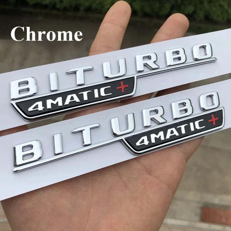 

3D Емблема-наклейка на крило автомобіля BITURBO 4MATIC Для Mercedes C43 AMG W205 W204 E43 W213 W212 GLC43 GLE43 W166 W167 Аксесуари срібний