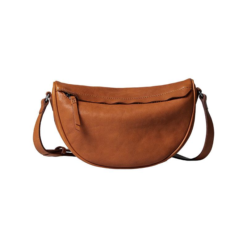 

Повседневная кожаная сумка-полумесяц, Ретро кожаная маленькая сумка, Простая и универсальная, Одноплечевая сумка кроссбоди для женщин