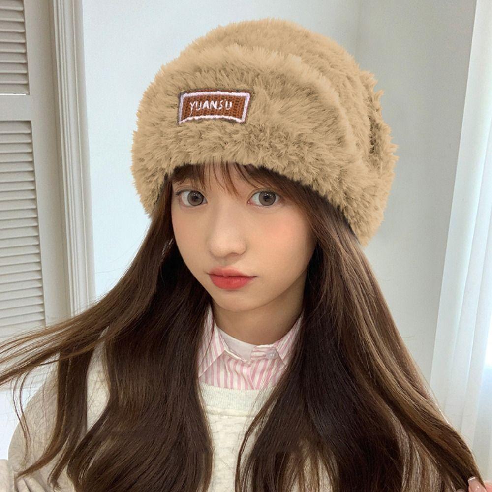 Earmuffs Plush Ear Protection Hat Keep Warm Winter Hood Hat Fashion Woolen Beanie Hat  Streetwear