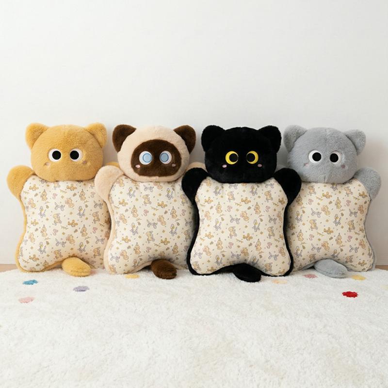 TreasuringU New Cat Plush Toys Cartoon Cat Stuffed Pillow Home Car Sleeping Soft Pillow Birthday gift
