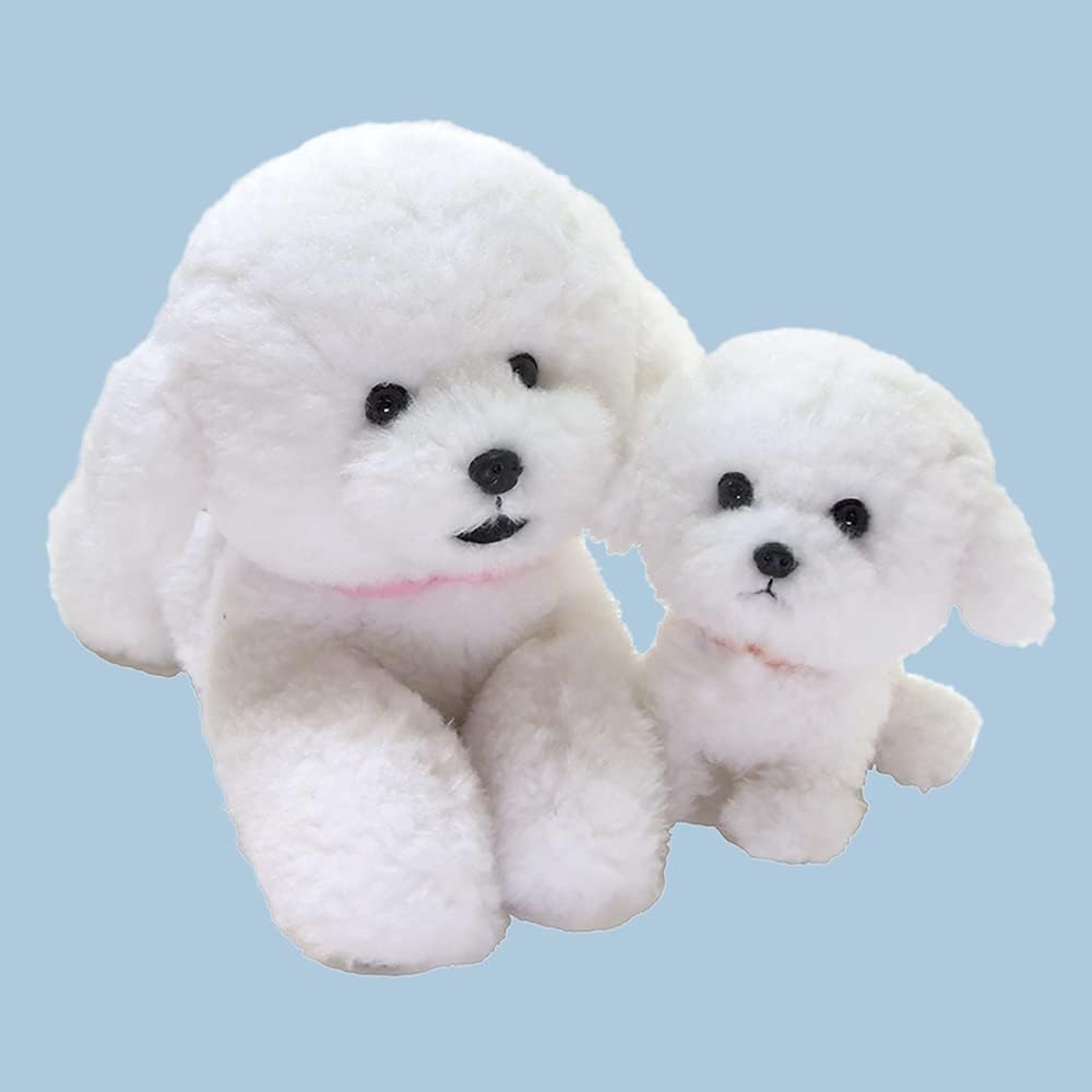 Sunlemon Pups Bichon Frise Plush Toy 12.8x8.9x15.8cm Animal Dog Stuffed Animal