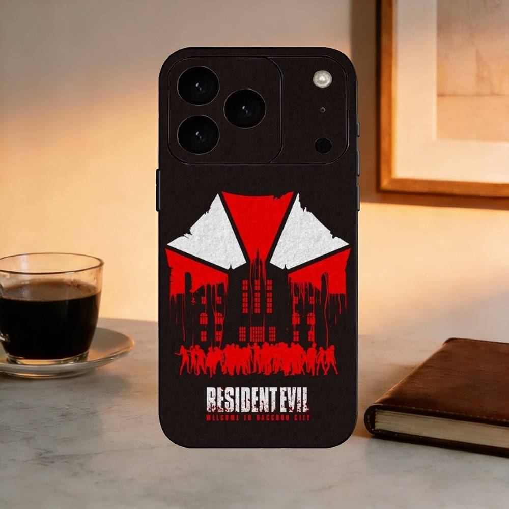 GAME R-Resident Evil Phone Case For iPhone 17,16,15,14,13,12,11 Plus,Pro Max,XS,Soft Silicone Black Cover