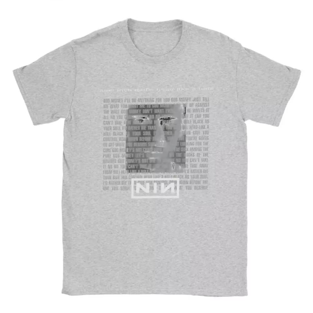 Novelty Nine Inch Nails NIN T-Shirt Men Crew Neck Cotton Women T Shirts Short Sleeve Tees Plus Size Clothes Graphic T Shirts