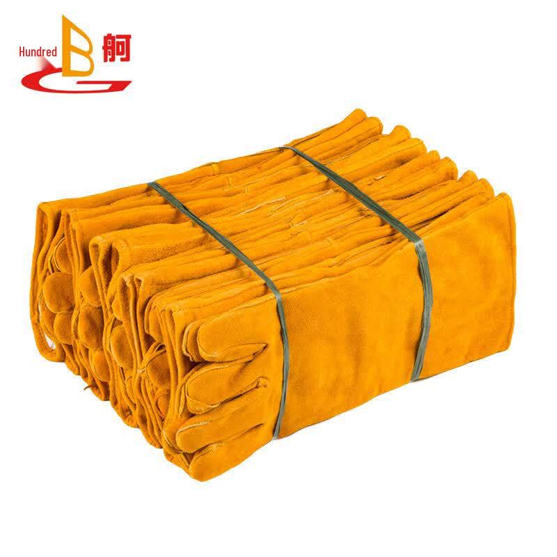 Extended High-Temp Cowhide Welding Gloves