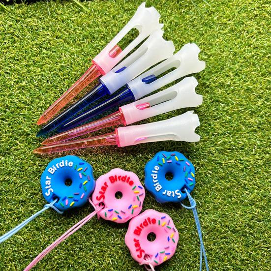 Plastic Anti Lost Golf Tee Hanger Cartoon Astronaut Golf Tee Ring with Strap for Men Women Loss Prevention Tee Holder for Golf Enthusiasts