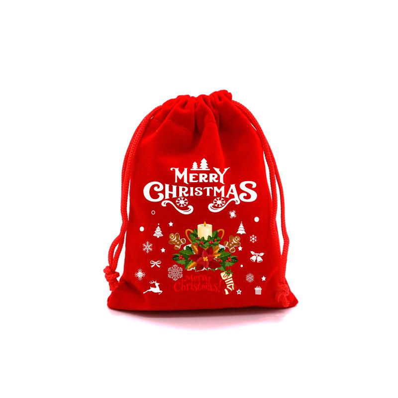 Christmas Candy & Apple Gift Bags - Red Snack Packaging
