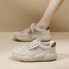 Low-Top Breathable White Shoes for Women Spring New Big Head Bread Shoes Thick-Soled Casual Sneakers Women