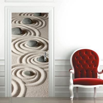 3D-Türaufkleber mit Kopfsteinpflaster-Simulation, selbstklebende Tapete zum Abziehen und Aufkleben, Wandaufkleber, Dekoration, abnehmbarer Vinyl-DIY-Wandaufkleber