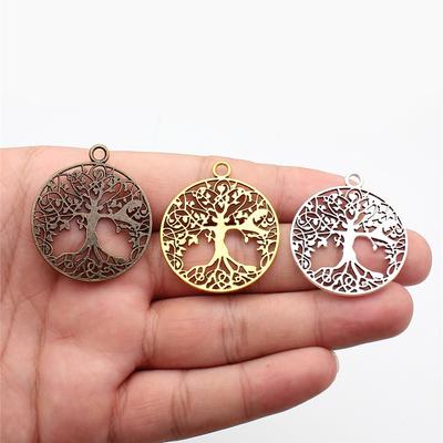 Large Tree of Life Detailed Nature Charm Antique Bronze Zinc Alloy Jewelry Making Supplies Bracelet Making Style Charms
