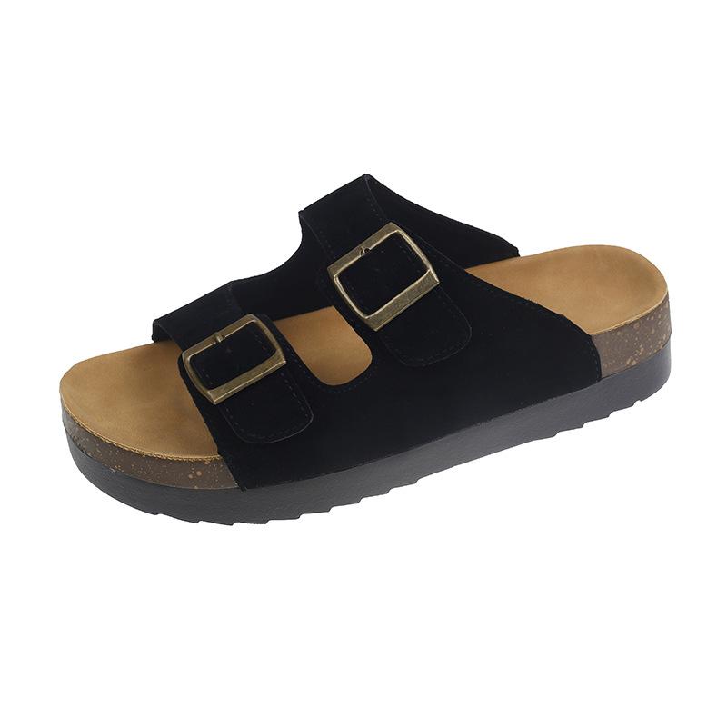 Thick-bottomed Boken slippers women's summer outer wear new casual Mori retro comfortable flat-bottomed outer wear sandals