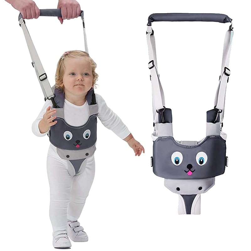 IULONEE Baby Walker, Handheld Kids Toddler Walking Harness Helper Assistant Protective Belt Child Activity Walker Adjustable Standing Up Walking