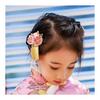 Bethany Home Tsumami Zaiku Hair Accessories - Set of 2, Rabbit & Flower, Pink, Cute Clip for Japanese Traditional Wear, Coming-of-Age Ceremony,