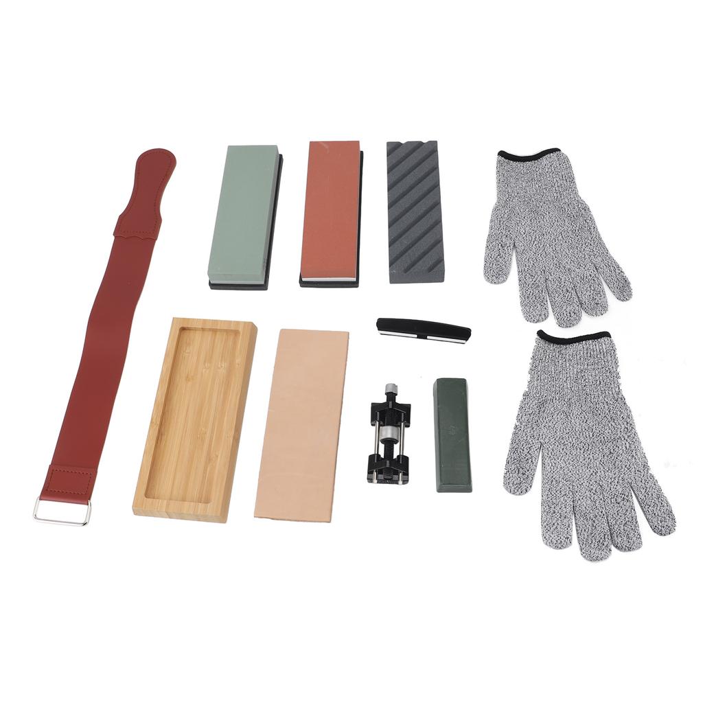 Knives Sharpening Stone Set 400 1000 3000 8000 Grit Fixed Angle Design Whetstone Sharpener Set for
