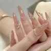 Sunset Goddess Gradient Rhinestone Whitening High-End Handmade Wearable Nail Art