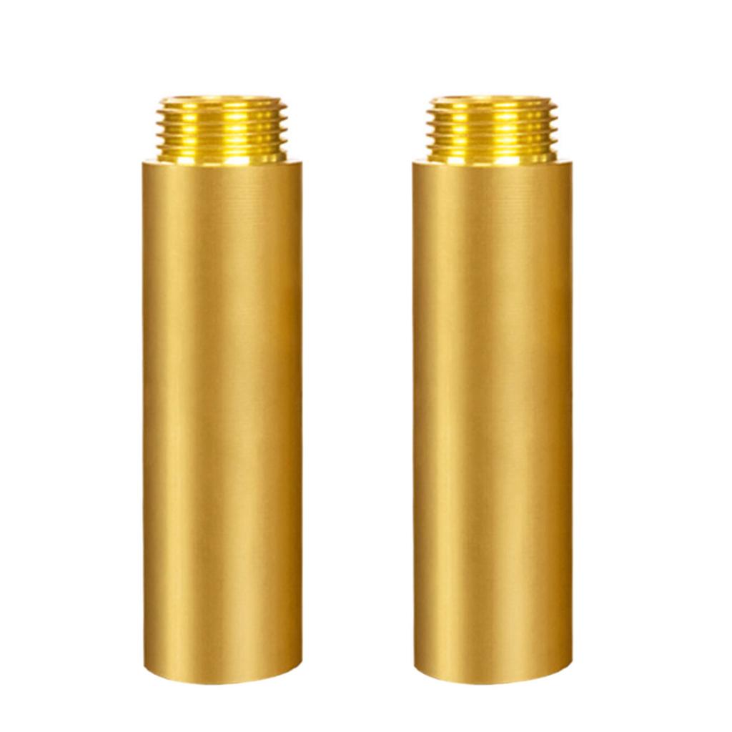 Pack Of 2 Brass?1/2inch Faucet Extension Water Pipe Fitting Brass?1/2inch Valve Extension Corrosion Resistant for Plumbi