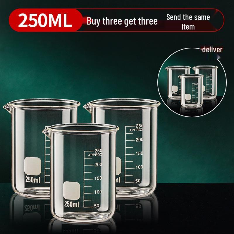 Set di Becher in Vetro Resistente alle Alte Temperature - 500 ml e 1000 ml con Bicchiere Graduato