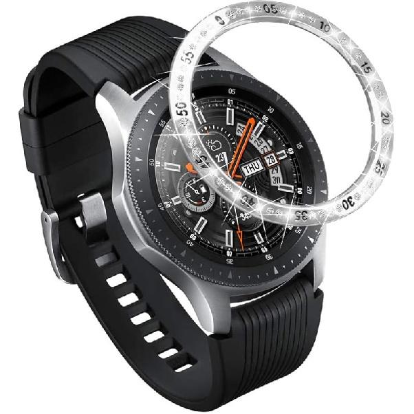 FitTurn Compatible with Samsung Galaxy Watch 46mm/Gear S3 Frontier/Classic Bezel Ring Styling,Bling Inlay Crystal Adhesive Anti Scratch & Collision