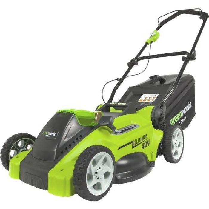 GREENWORKS Tondeuse Sans Fil 40V 41 Cm - Livré Sans Batterie Ni Chargeur