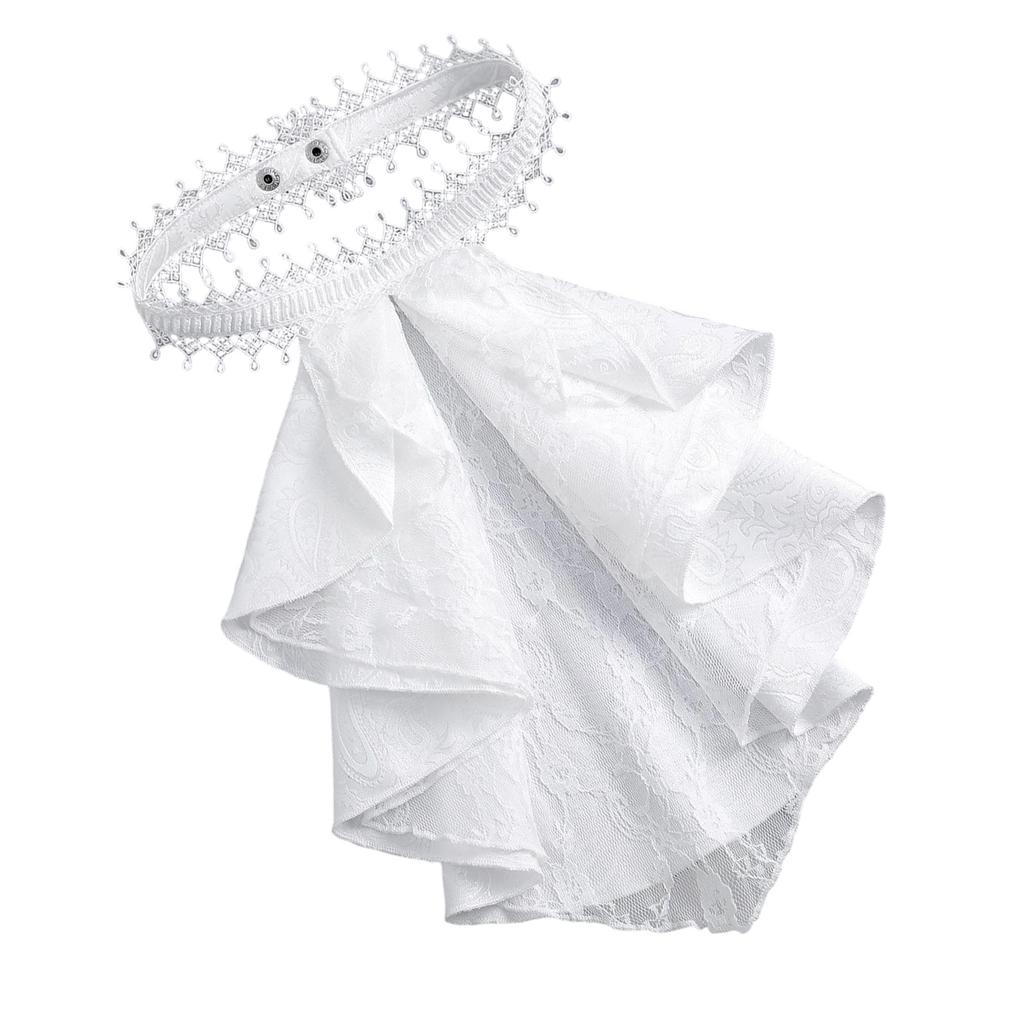Multilayer Faux Collar Decorative Collar Lace Trim Drape Design Neckpiece Costume Accessory for Daily and Evening Party