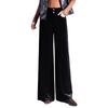 2025 High Waist Gold Velvet Wide-Leg Women's Pants, Slimming and Versatile for Autumn/Winter, Straight-Leg Floor-Length Drape Style.