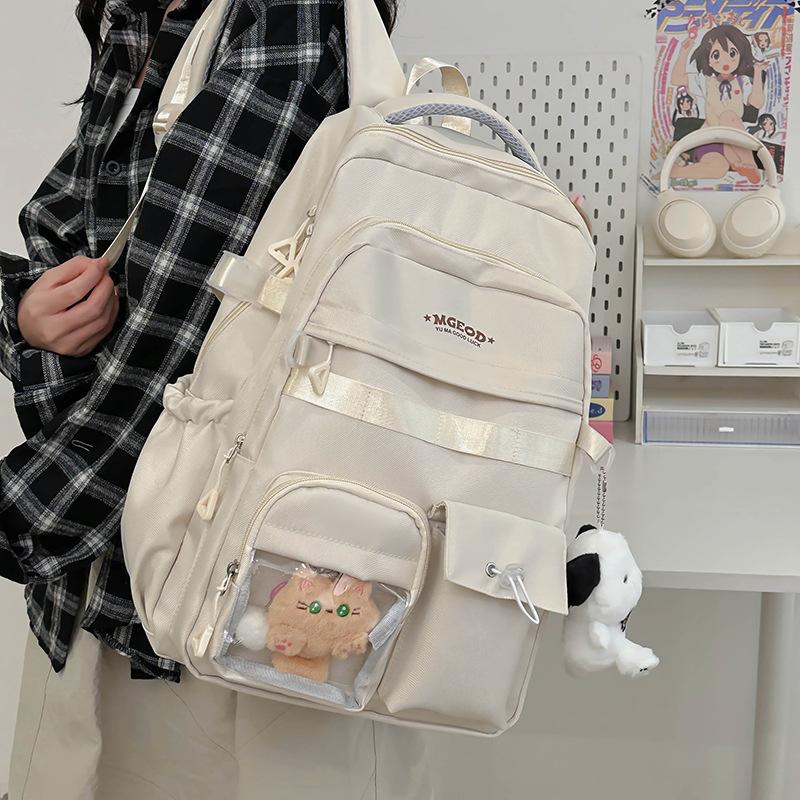 New Japanese schoolbag female ins campus students junior high school senior sense backpack large capacity tooling backpack