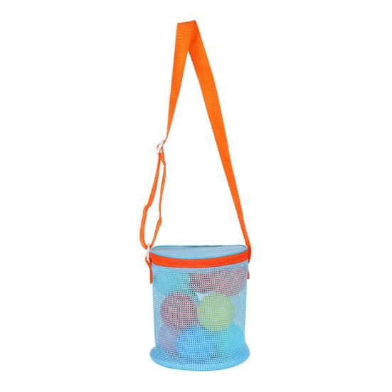 Beach Mesh Bag Toys Clothes Storage Organizer with Shoulder Strap Zipper