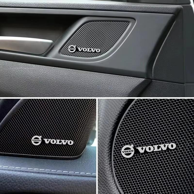 10 pieces Modified Car Logo Audio Sticker Auto Interior Central Control Alloy  Emblem Badge Decal For Volvo XC60 S60 V40 V50V60