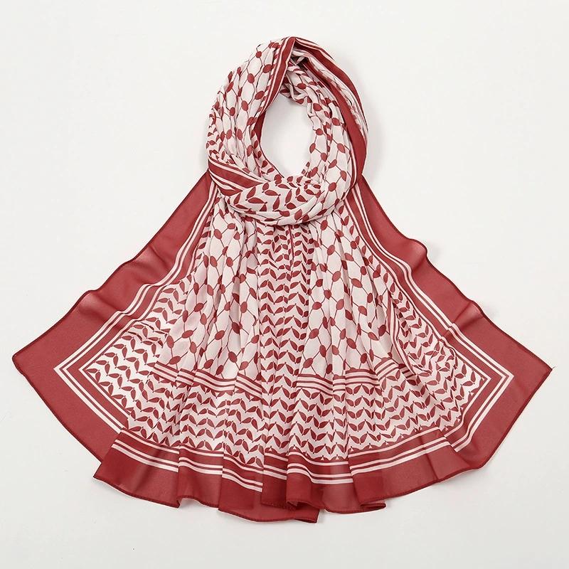 Printed Chiffon Headscarf Arabian Scarf Middle East Dubai Turkey Palestinian Hijab Scarves