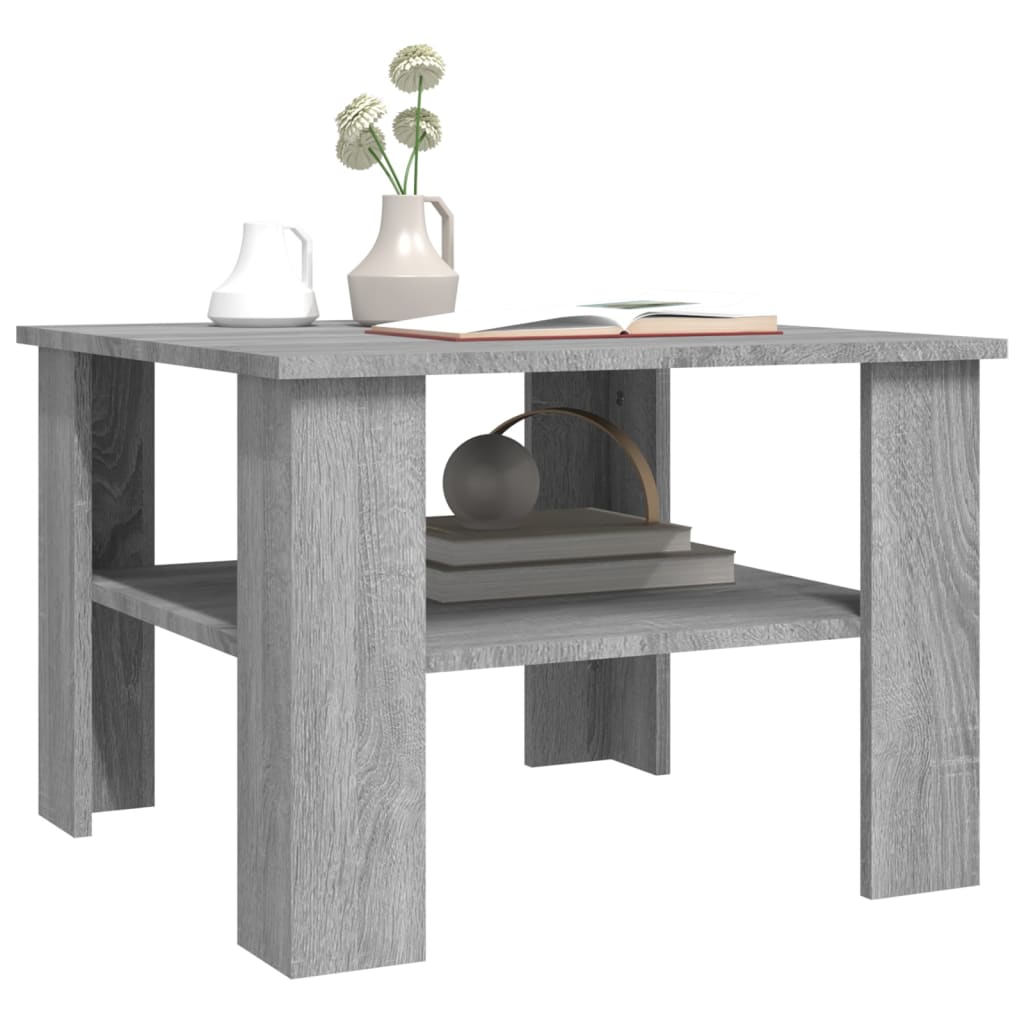  Coffee Table, Grey Sonoma Oak, 60x60x42 Cm