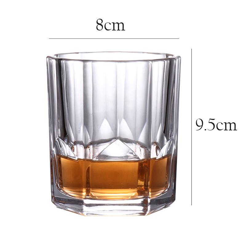 315ml Glass Hexagonal Bottom Wine Cups 12 Sided Shape Regular Beverage Cup Drinkware Water Bottle Transparent Household Glasses