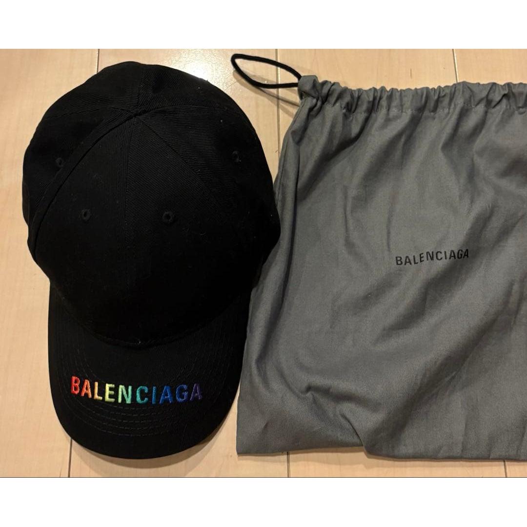 Used New and unused Balenciaga Balenciaga Cap Rainbow Black Genuine Product