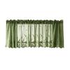 74x61cm Kitchen Window Curtain Lace Short Sheer Rod Pocket Valance Panel Lightweight Fabric for Small Windows