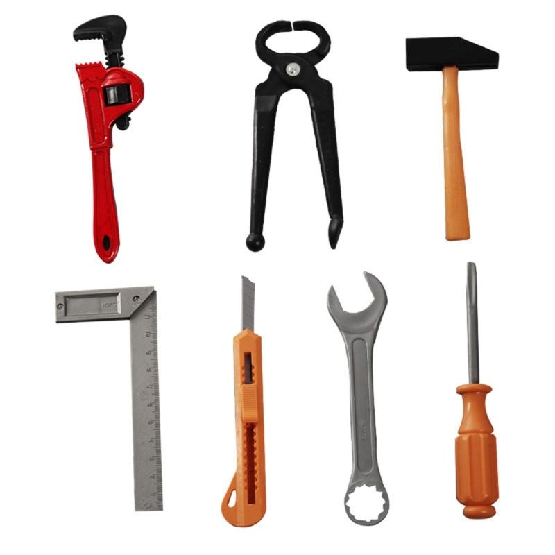 7/13Pcs Children Construction Tool Kits Realistic Plastic Workshop Toolbox Toy Early Learning Educational Play Set Toy