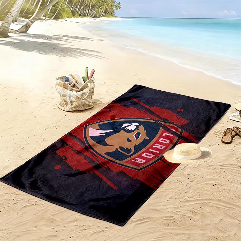 Florida Panthers Print Beach Towel, Large Soft Quick Dry Towel for Beach Camping Swimming