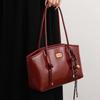 Red festive bride wedding bag women's new trendy tote bag large capacity wedding bag commuter shoulder armpit bag
